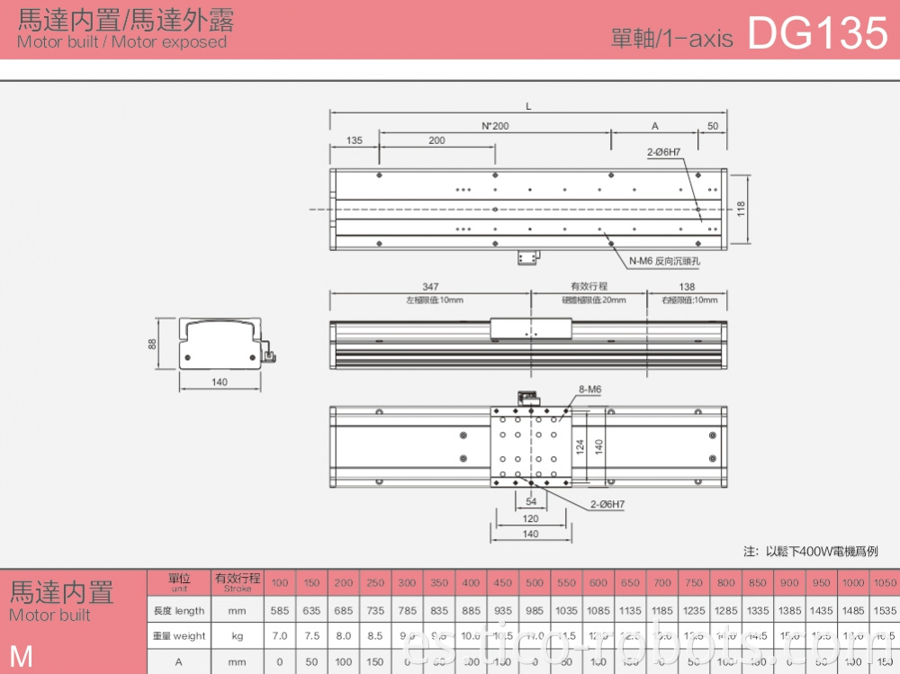 Precision Miniature Linear Guide Rail Dg135 Mini Equipment